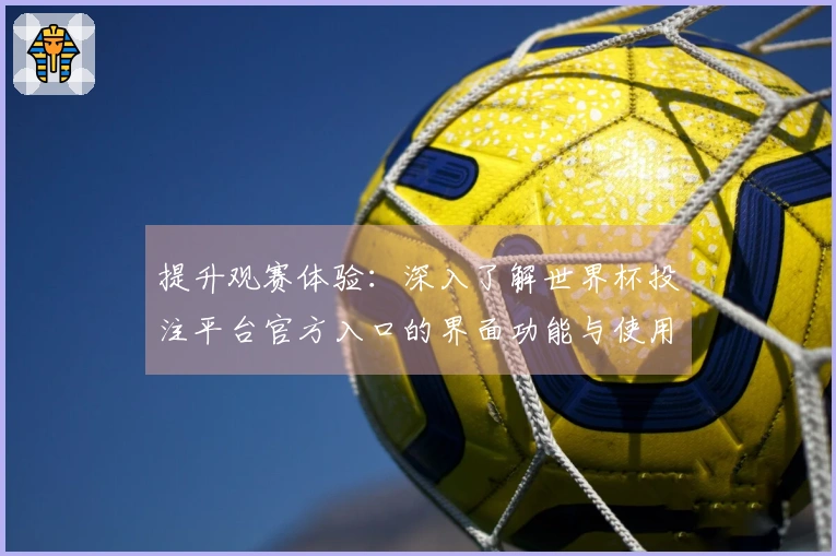 提升观赛体验：深入了解世界杯投注平台官方入口的界面功能与使用指南
